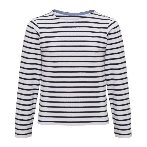 Asquith & Fox Kids Marinière Coastal Long Sleeve Tee White/Navy